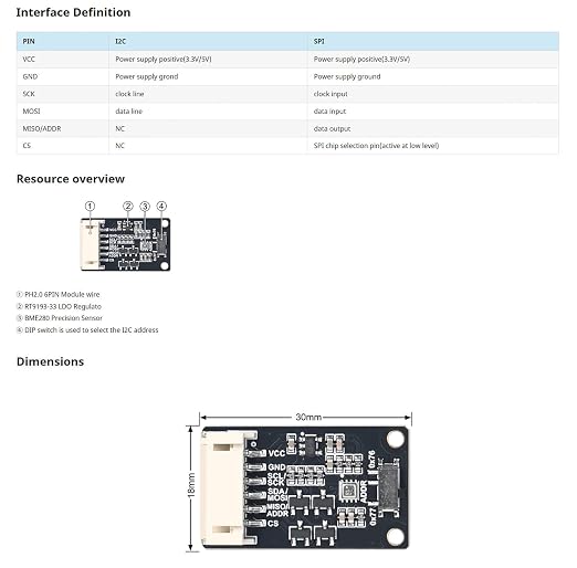 BME280 Environmental Sensor, Temperature Humidity Barometric Pressure - Image 7