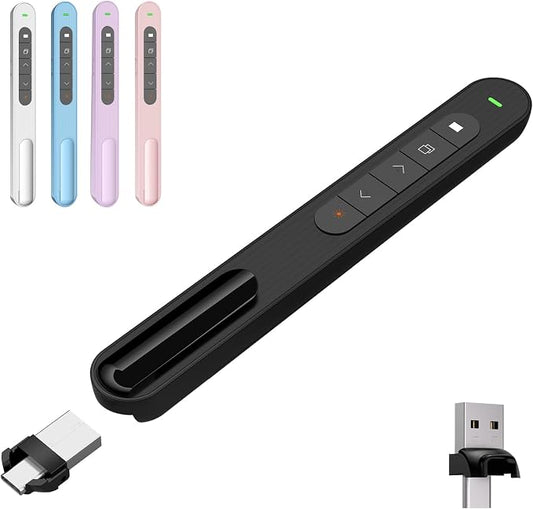 Presentation Clicker with Red Beam, 328ft Long-Range Wireless Presenter Remote by GUMENA