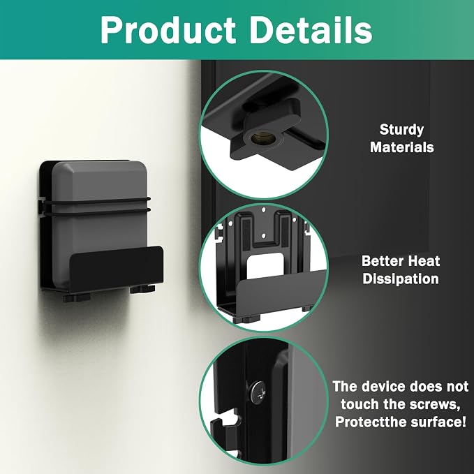 2 Pcs Cable Box Mount, Modem Mount, Adjustable Wall Mount - Image 3