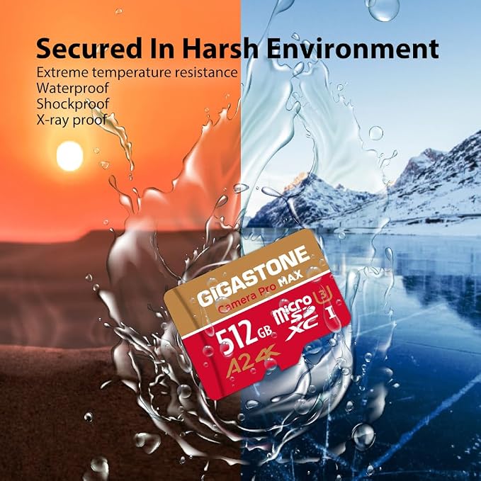 【5-Years Data Recovery】 GIGASTONE 512GB Micro SD Card, 4K Camera Pro MAX - Image 7