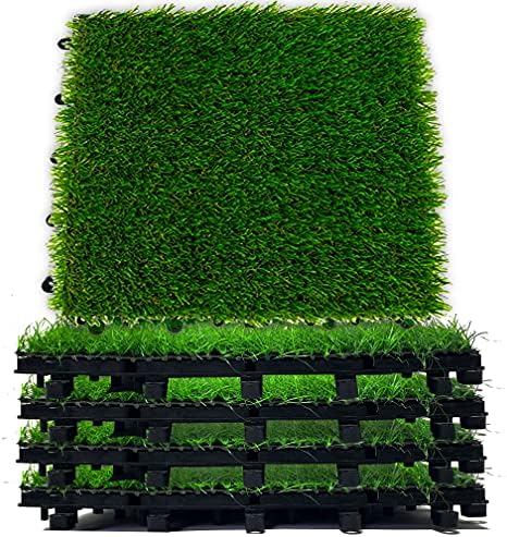 Majestick Goods 8-Count Fake Grass Interlocking Artificial Turf Deck Tiles - Image 7