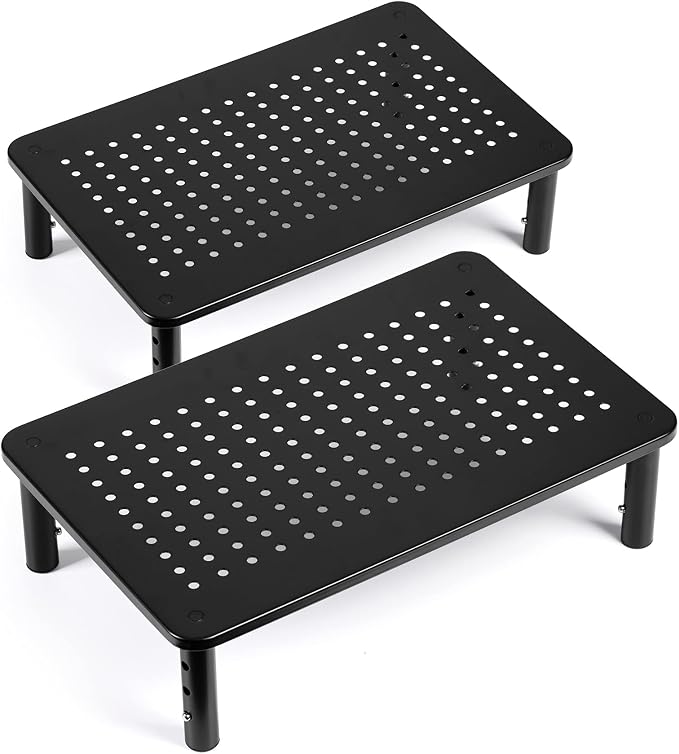 LOTEYIKE TV/Monitor Riser Desktop Stand, Flat Screen, Sturdy Metal Laptop - Image 8