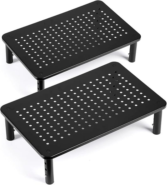 LOTEYIKE TV/Monitor Riser Desktop Stand, Flat Screen, Sturdy Metal Laptop by LOTEYIKE