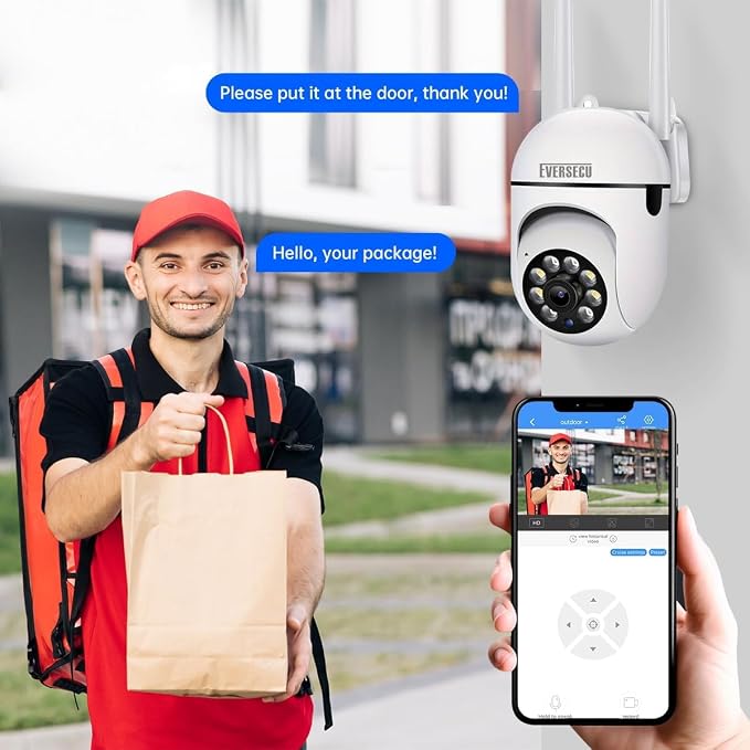 EVERSECU 2K 3MP Outdoor WiFi PTZ Security Camera, 5G WiFi, Auto Tracking - Image 6