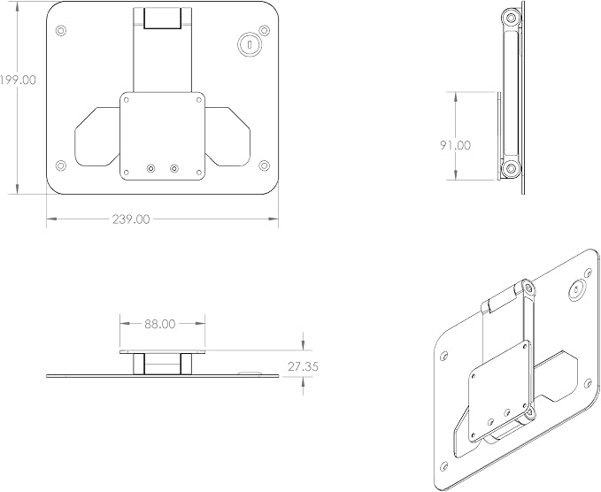 Aluminum Foldable Desktop Stand 180° Forward and Backward Flipping Supports - Image 3