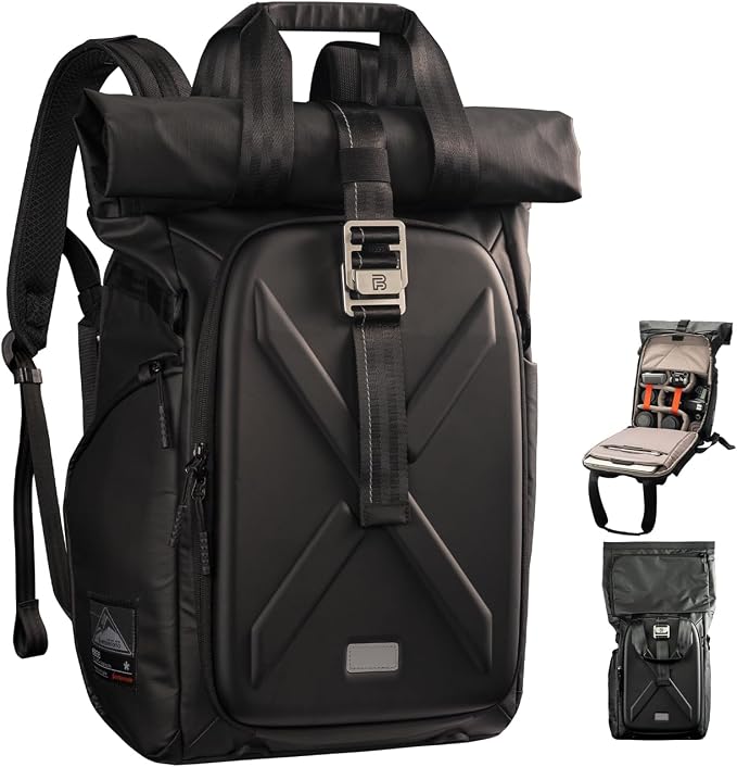 Besnfoto Hardshell Camera Backpack, DSLR SLR Mirrorless Camera Bag Waterproof by Besnfoto