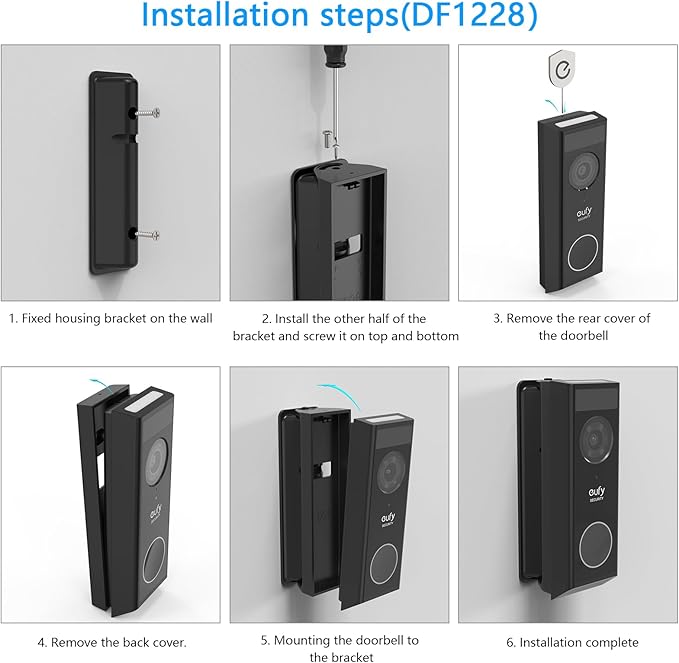 Holaca Doorbell Wall Mount for Eufy Security Video Doorbell E340 Only, - Image 6