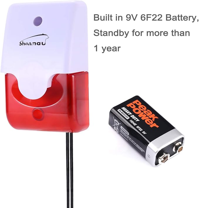 High / Low Water Level Sensor Detector Alarm 120 dB Red Strobe Siren, - Image 5