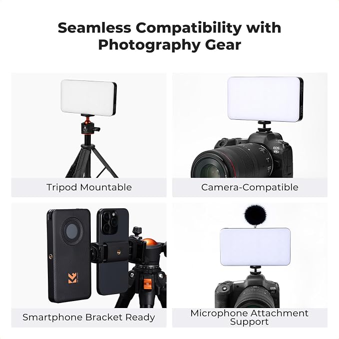 K&F CONCEPT RGB Video Light, Portable Camera Light - Image 7