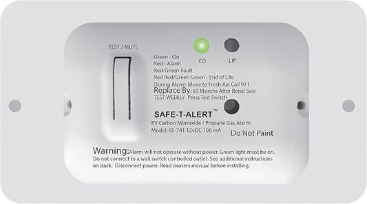 Safe-T-Alert 85 Series Carbon Monoxide Propane Gas Alarm - 12V - White by SafeTAlert