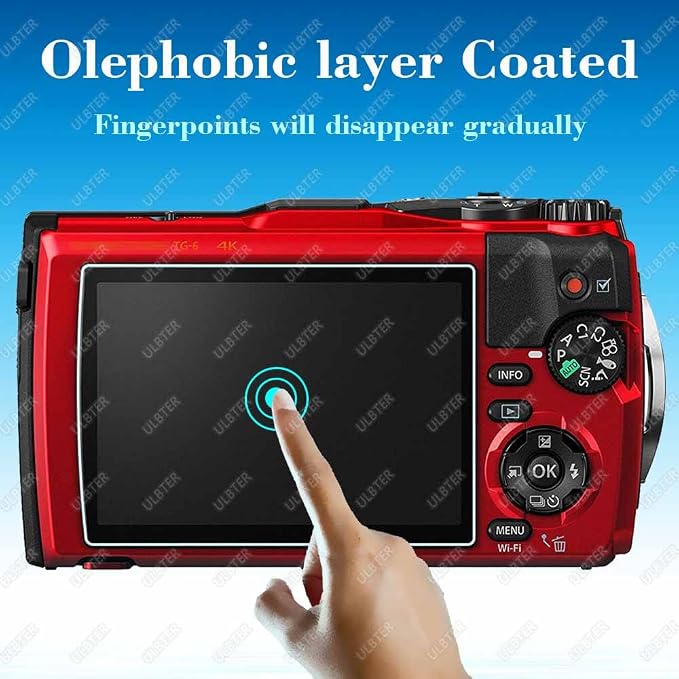 ULBTER Screen Protector for Olympus TG-7 TG-6 TG-5 TG-4 TG7 Red Black, OM - Image 4