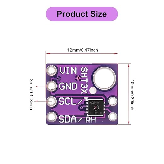 3pcs GY-SHT31-D Temperature and Humidity Sensor Module Digital Output 2.4V-5.5V - Image 6