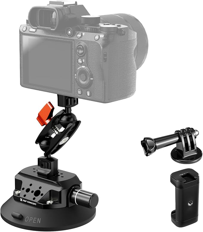 K&F CONCEPT 4.5" Suction Cup Camera Mount by KFCONCEPT