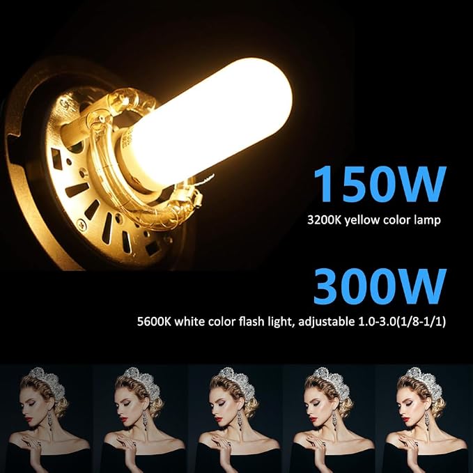 Godox Studio Flash Kit for Photography, 600W Studio Strobe Light Set - Image 2