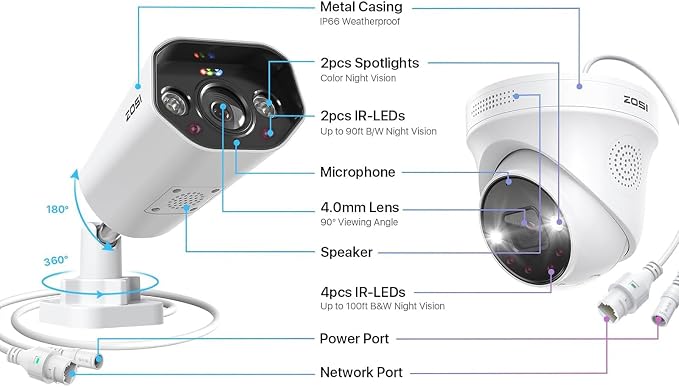 ZOSI 32CH 4K PoE Security Camera System, Face Person Vehicle Detection - Image 8