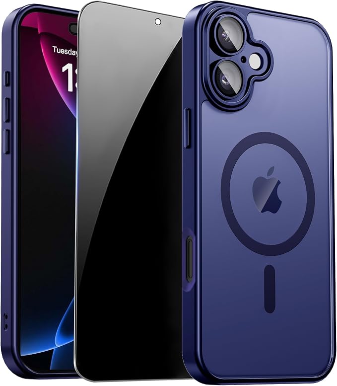 for iPhone 17 Case with Privacy Screen Protector and Camera Protection by ZOZDOKG
