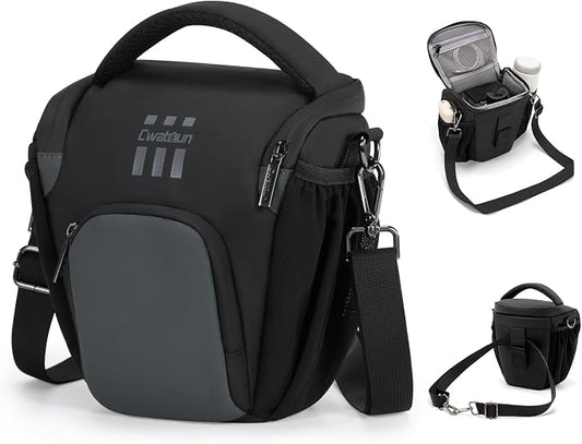 Cwatcun Camera Sling Bag Small, Compact DSLR Waterresistant Shoulder Bag by FocusonCameraBag