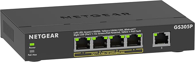 NETGEAR 5-Port PoE Gigabit Ethernet Unmanaged Essentials Switch - by NETGEAR