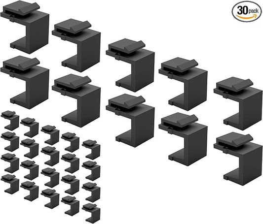 Jadaol 30-Pack Blank Keystone Jack Inserts, Keystone Port Dust Covers, Filler by Jadaol