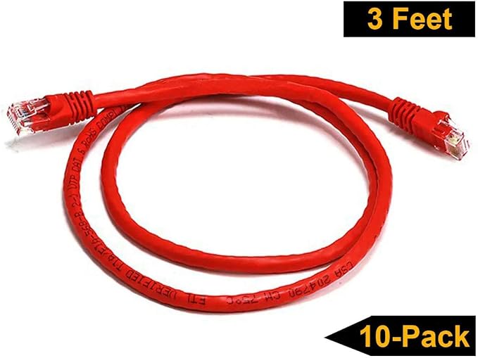 iMBAPrice - 15ft Cat5e Network Ethernet Patch Cable - Red - Image 3