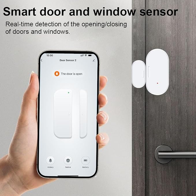 Haozee Door and Window Sensor, Requires Zigbee Hub, Zigbee Connection, Wireless - Image 3