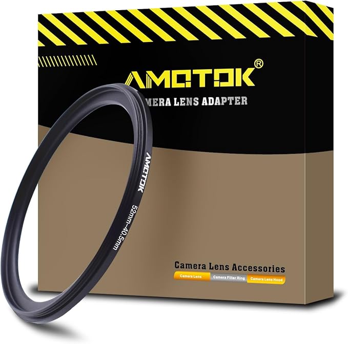 52mm Lens to 40.5mm Camera Filters Ring Compatible All 52mm Camera Lenses to by AMOTOK