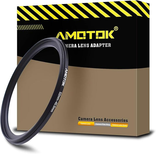 52mm Lens to 40.5mm Camera Filters Ring Compatible All 52mm Camera Lenses to by AMOTOK