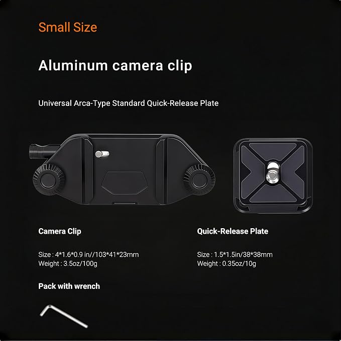 Camera Clip Backpack Clip with Quick Release Plate, Aluminum Backpack Strap - Image 5