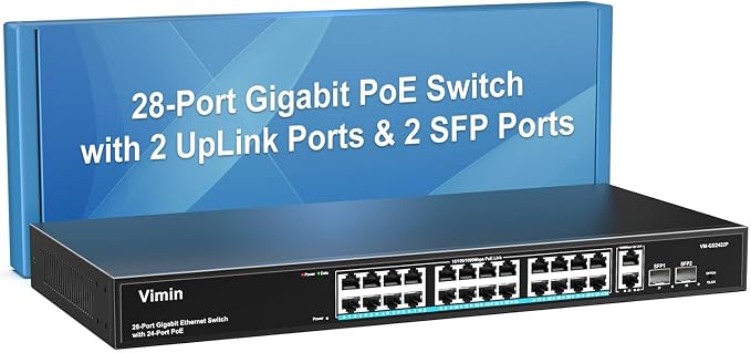 VIMIN 28 Port Gigabit PoE Switch by Vimin