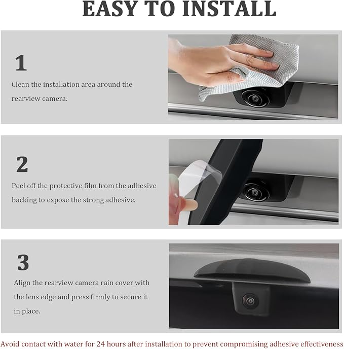 Car Backup Camera Rain Cover, Soft Silicone Car Backup Camera Rain Shield - Image 7