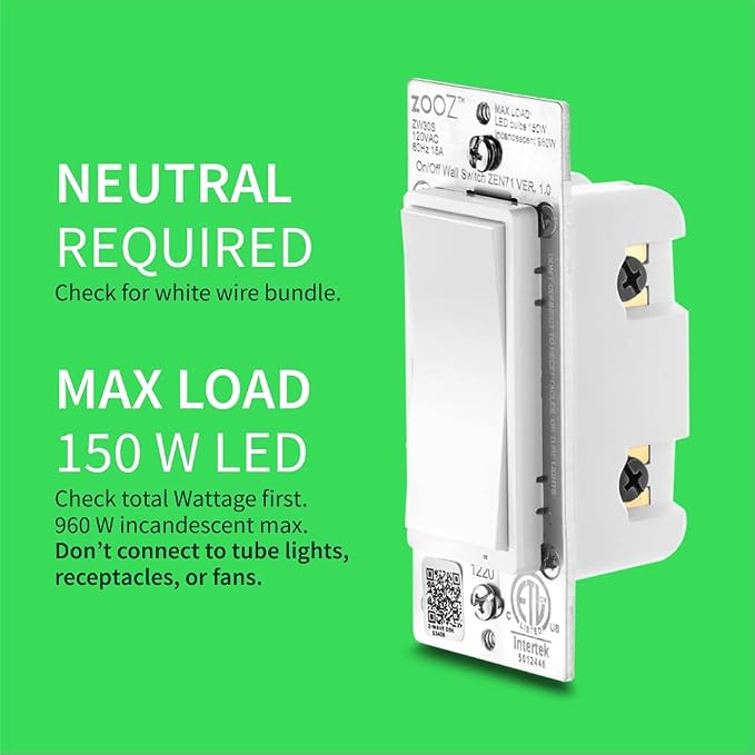Zooz 800 Series Z-Wave Long Range On/Off Switch ZEN71 800LR - Image 3