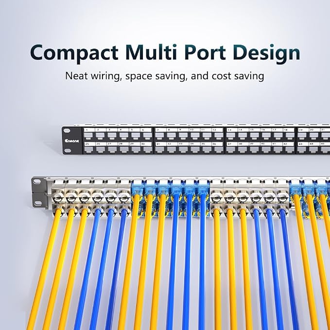 48Port Blank Keystone Patch Panel Rackmount&Wall Mount 1U 19-inch Network Patch - Image 6