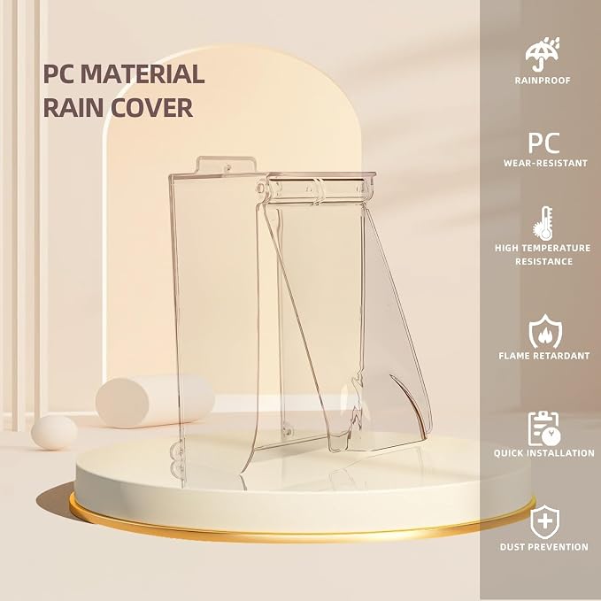 Clear Flip Cap Door Keypad Waterproof Cover, Doorbell Rain Cover Weatherproof - Image 2