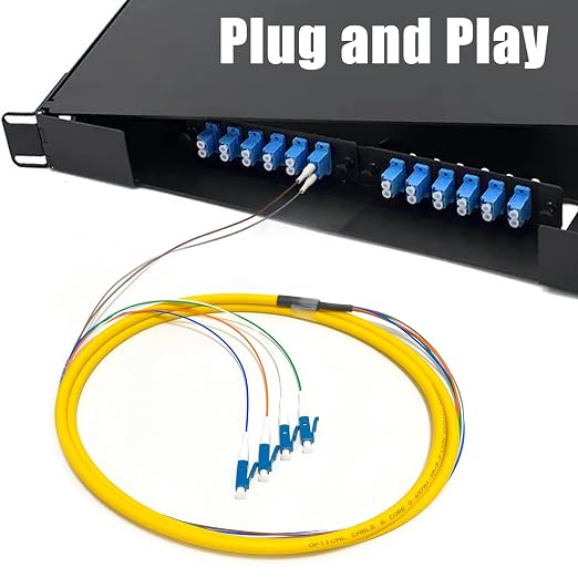4Pack LC UPC 6 Fibers OS2 Single Mode Bunch Fiber Optic Pigtail, SingleMode - Image 4