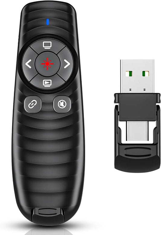 2-in-1 USB TYPE-C Presentation Clicker wireless Presenter Remote Clicker by DBEPANK
