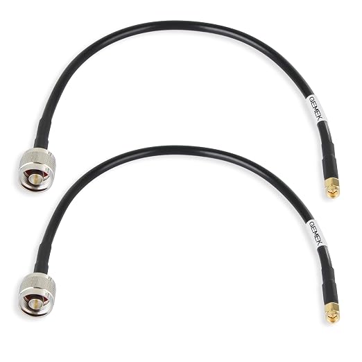 1ft N Male to SMA Male Cable 2PCS, SMA to N Cable 50 ohm Ultra Low Loss KMR240 by GEMEK