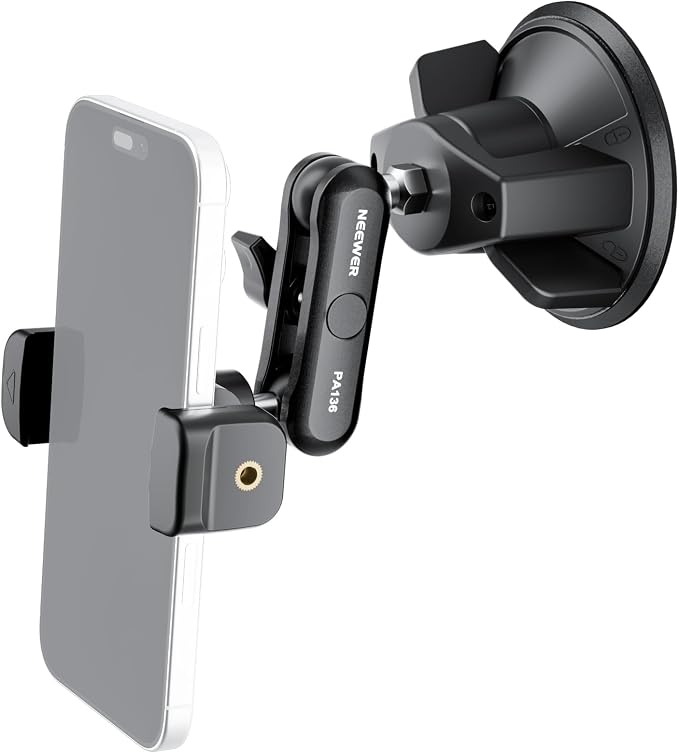 NEEWER Phone Holder for Your Car, 360° Rotating Vacuum Suction Cup Metal Cell by Neewer