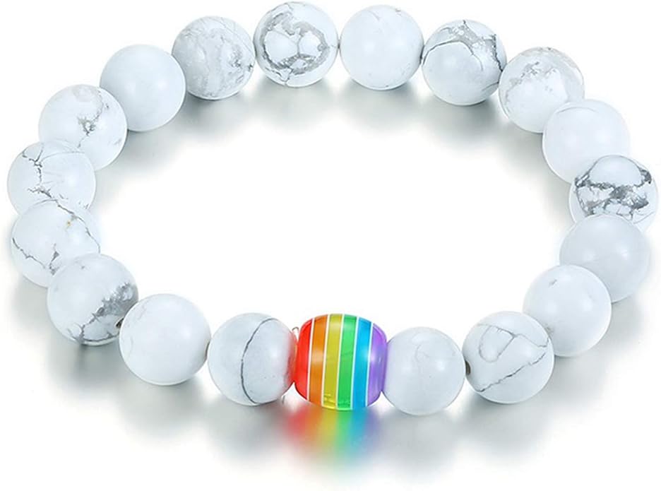 Nanafast Titanium Stainless Steel Rainbow LGBT Pride Bracelet Handmade Braided - Image 4