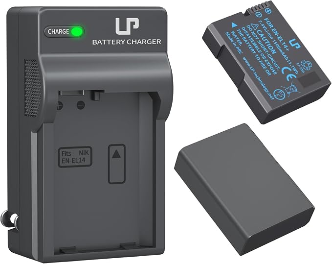 LP EN-EL14 EN EL14a Battery Charger Pack, P7800 & More by LP