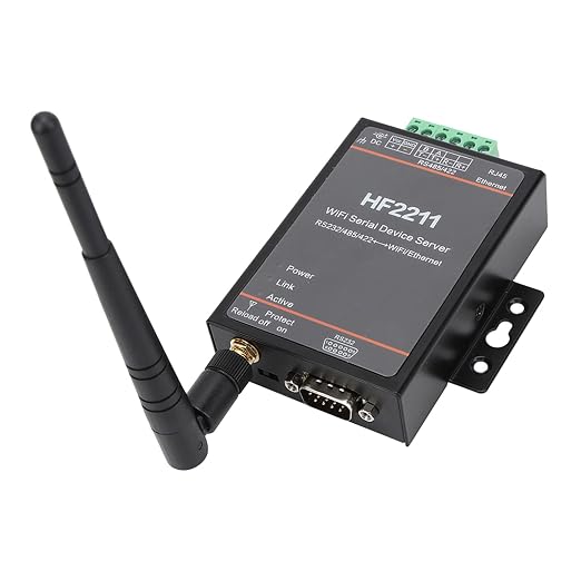 Serial Port Server, HF2211 Serial Server RS232/485/422 to & Ethernet Serial by Fafeicy