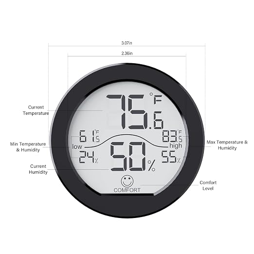 SECRUI Hygrometer Thermometer for Room Temperature Humidity Meter Indoor - Image 5