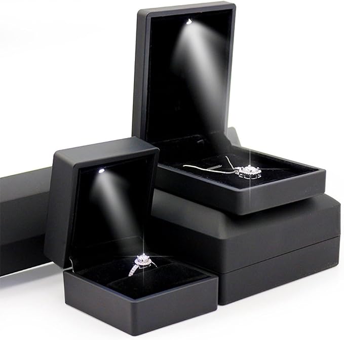 iSuperb® Pendant Box Black Jewelry Case Organizer - Image 7