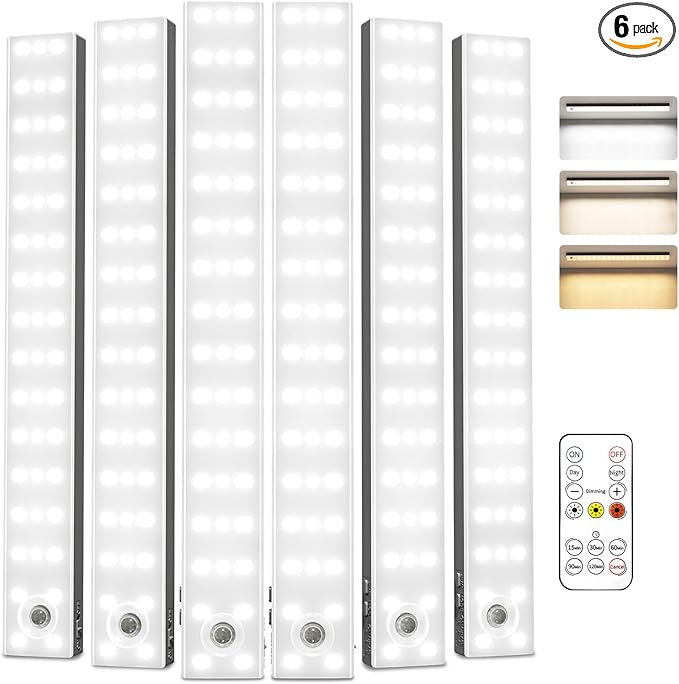EZVALO 13inch Under Cabinet Lighting, 3200mAh Rechargeable Wireless Motion by EZVALO