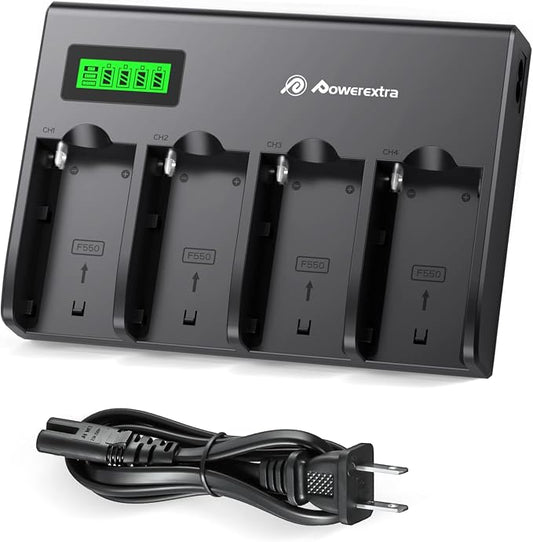 Powerextra 4-Channel Battery Charger by Powerextra