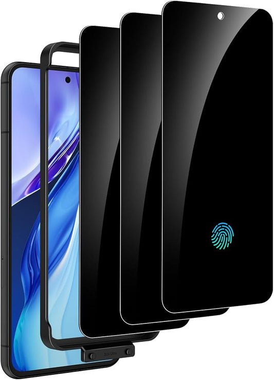 3 Pack for Google Pixel 9 / Pixel 9 Pro Privacy Screen Protector, Fingerprint by WYQLTD