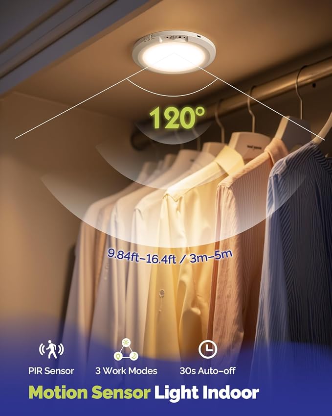 2PCs 10, 000mAh Rechargeable Ceiling Light - Image 4
