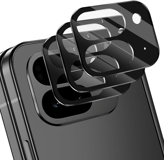 3 Pack for Google Pixel 10 Pro Fold Camera Lens Protector, Tempered Glass 9 by NECARSIN