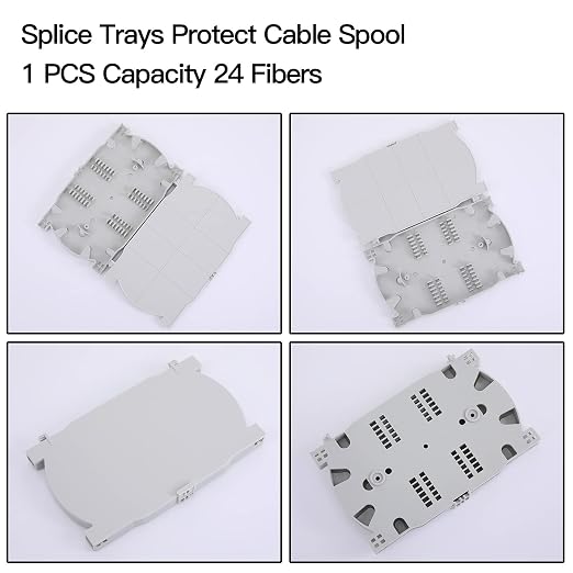 19" Rack Mount Enclosure Fiber Optic Box Fits Racks Cabinet 1U LGX Loaded Patch - Image 4