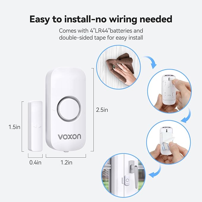 Door Alarms for Kids Safety, VOXON Door Alarm for Home Security Personal - Image 3