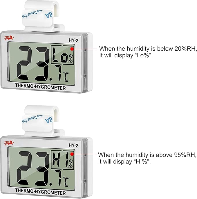 Digital Reptile Thermometer for Tank, Temperature and Humidity Monitor - Image 5